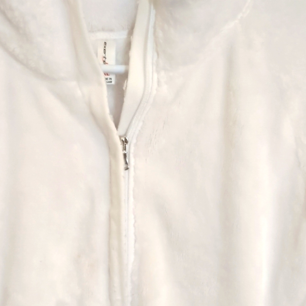 Exertek Snow White Fleece Pullover Size XL Two Pockets - Picture 3 of 7